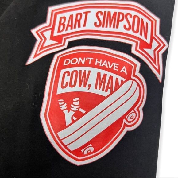 The Simpsons Bart Simpson Felt “LUCKY RED HAT” Short Sleeve Tee - Picture 6 of 12